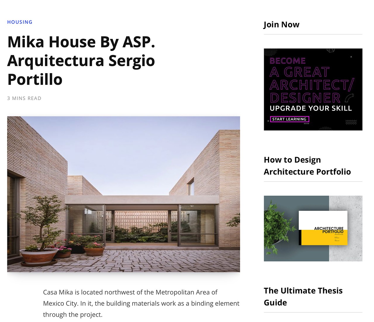 Mika House en Rethinking the Future