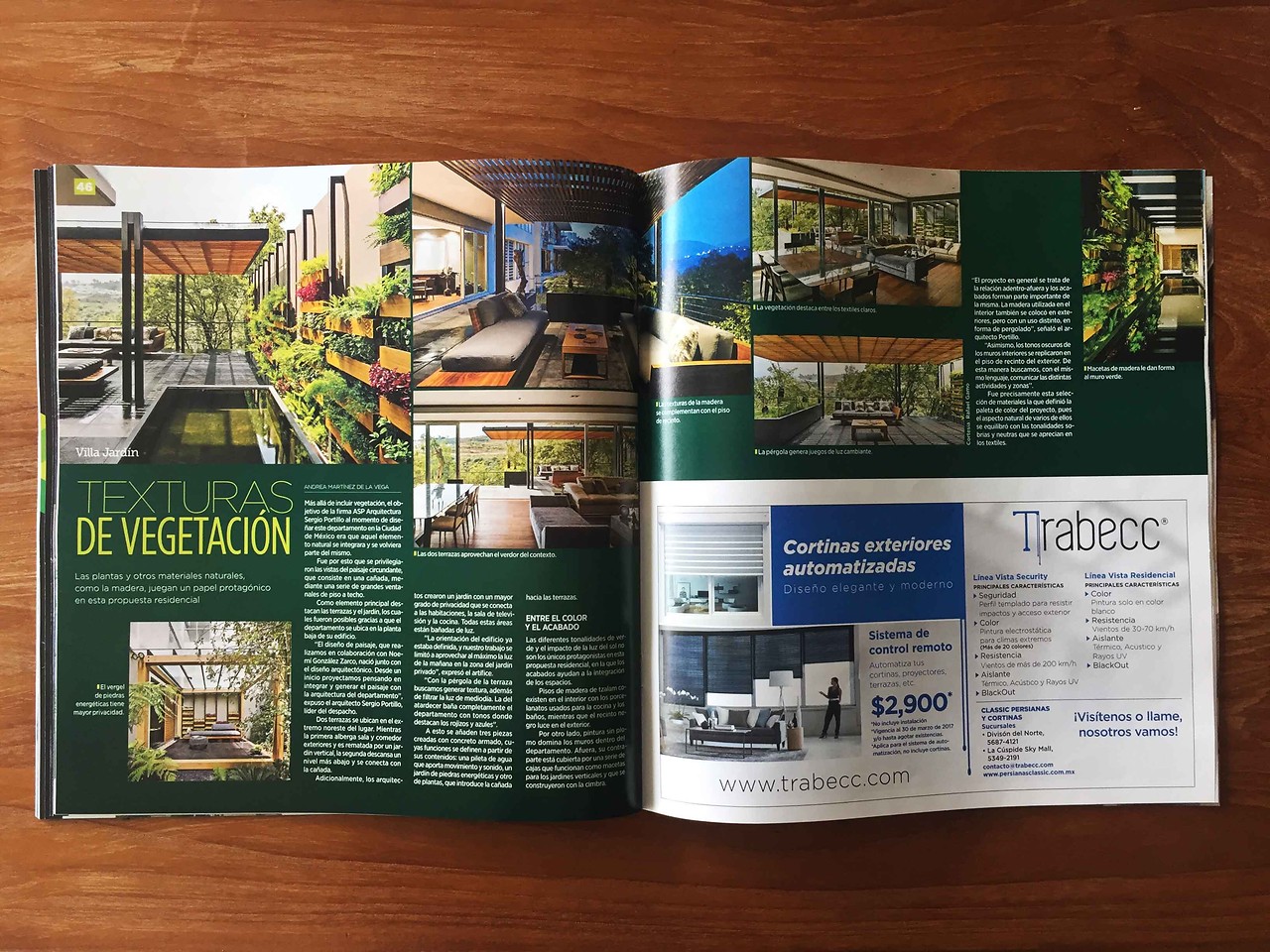 Villa Jardín en revista Entremuros