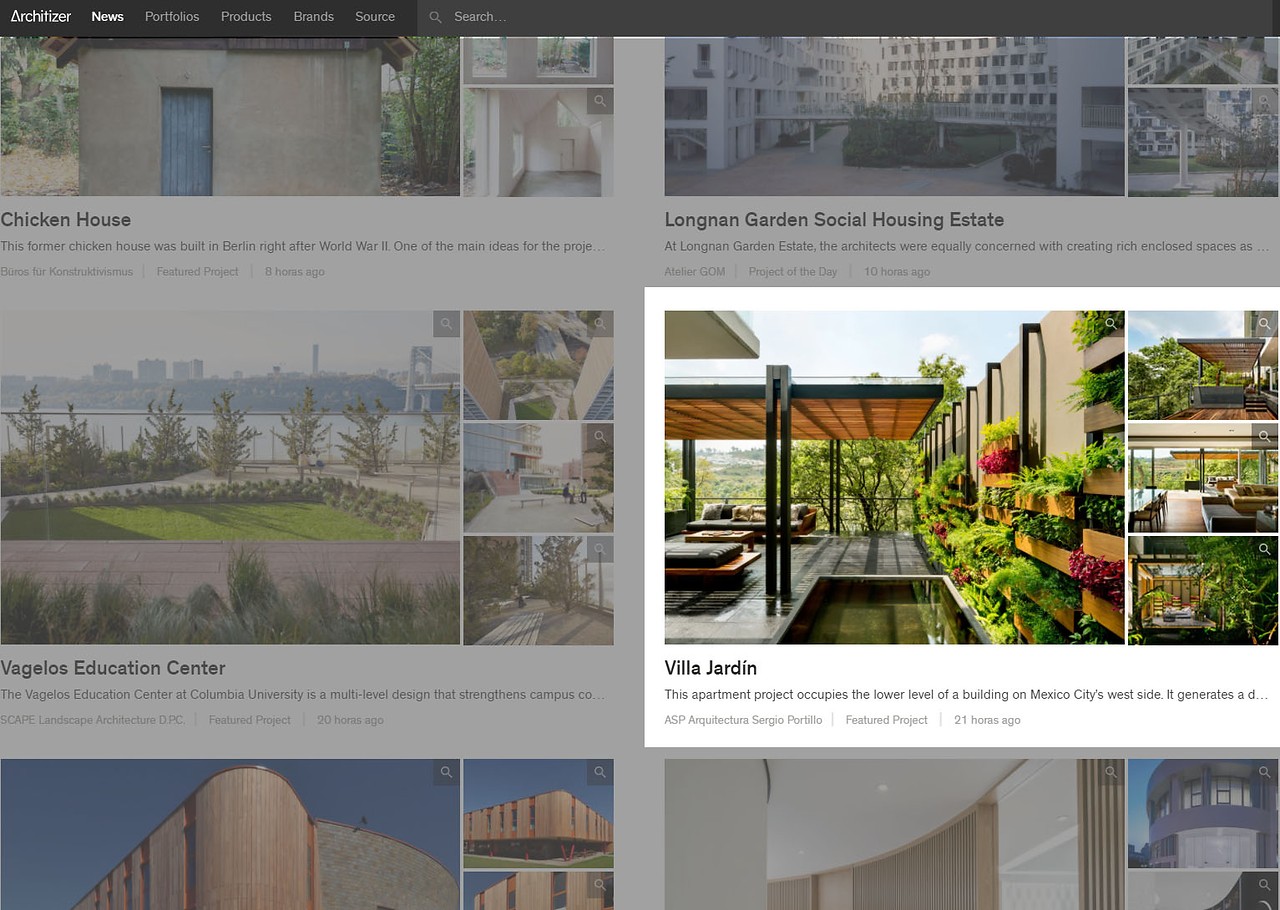 Villa Jardín en Architizer